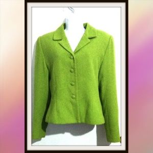 Karen Scott Women Size 6 Blazer Suit Jacket Green